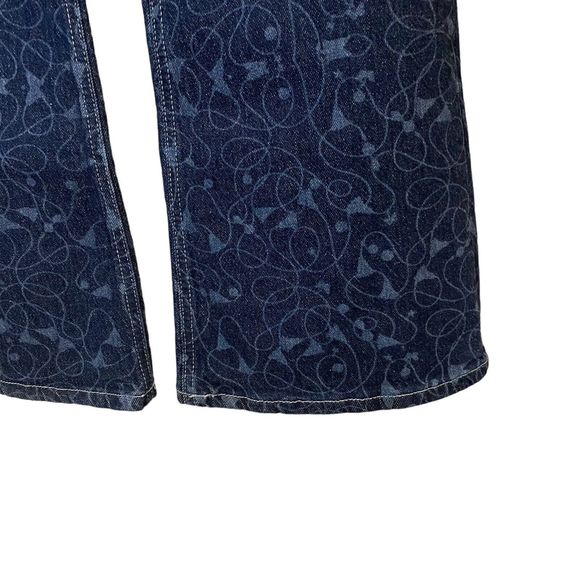 Urban Outfitters BDG Low Rise Flare Jeans Women’s‎ Size 26 Dark Wash Print - Picture 10 of 11